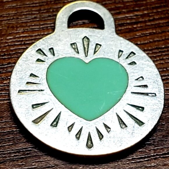 Authentic Tiffany & Co. Pendant for Necklace Blue Enamel Return to Tiffany EUC - Picture 1 of 6
